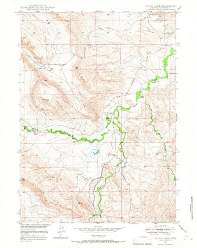 United States Geological Survey Poison Lake, WY (1949, 24000-Scale) digital map