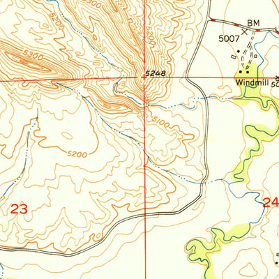 United States Geological Survey Poison Lake, WY (1950, 24000-Scale) digital map
