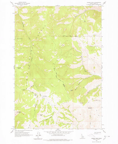 United States Geological Survey Poison Peak, ID (1962, 24000-Scale) digital map