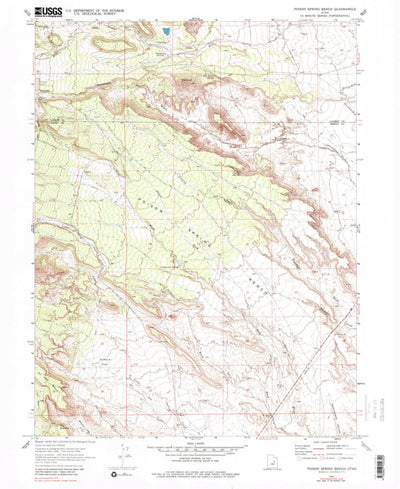 United States Geological Survey Poison Spring Bench, UT (1969, 24000-Scale) digital map