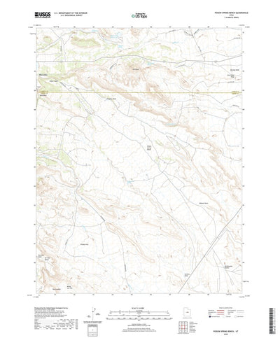 United States Geological Survey Poison Spring Bench, UT (2020, 24000-Scale) digital map