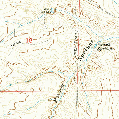 United States Geological Survey Poison Springs, CO (1973, 24000-Scale) digital map