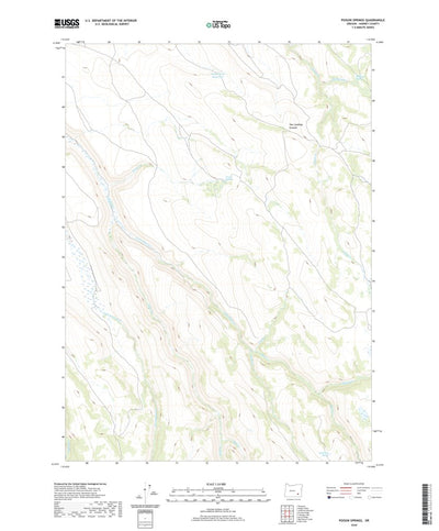 United States Geological Survey Poison Springs, OR (2020, 24000-Scale) digital map