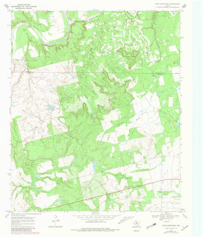 United States Geological Survey Poke Mountain, TX (1969, 24000-Scale) digital map