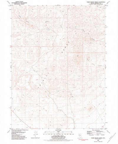 United States Geological Survey Poker Brown Spring, NV (1981, 24000-Scale) digital map