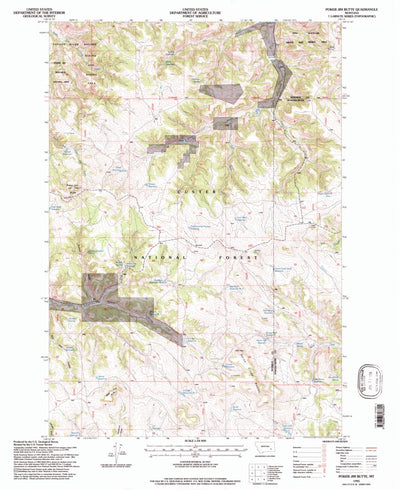 United States Geological Survey Poker Jim Butte, MT (1995, 24000-Scale) digital map