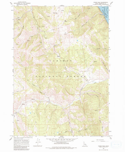 United States Geological Survey Poker Peak, ID (1966, 24000-Scale) digital map
