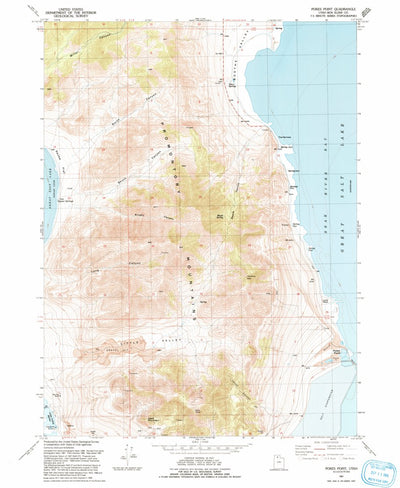United States Geological Survey Pokes Point, UT (1991, 24000-Scale) digital map
