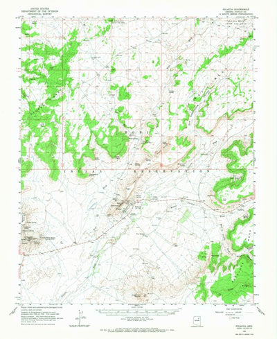 United States Geological Survey Polacca, AZ (1966, 62500-Scale) digital map