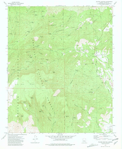 United States Geological Survey Poland Junction, AZ (1975, 24000-Scale) digital map