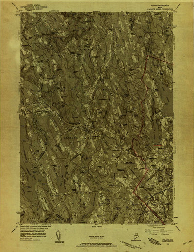 United States Geological Survey Poland, ME (1956, 48000-Scale) digital map