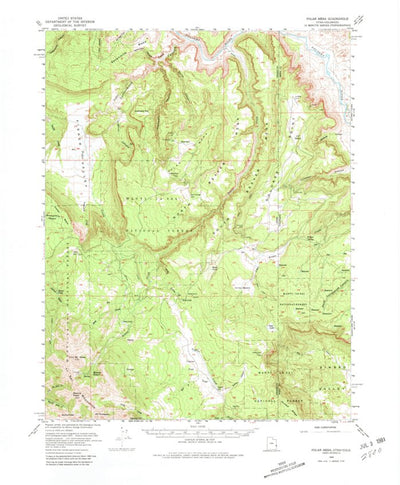 United States Geological Survey Polar Mesa, UT-CO (1954, 62500-Scale) digital map