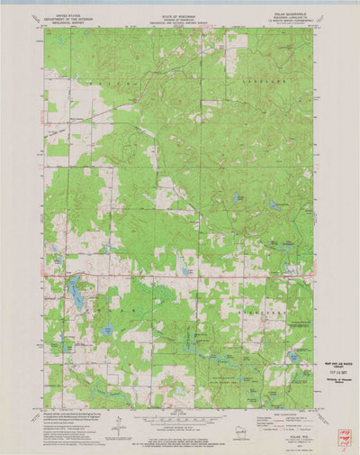 United States Geological Survey Polar, WI (1973, 24000-Scale) digital map