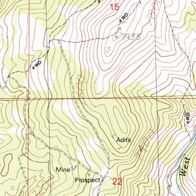 United States Geological Survey Polaris, MT (1988, 24000-Scale) digital map