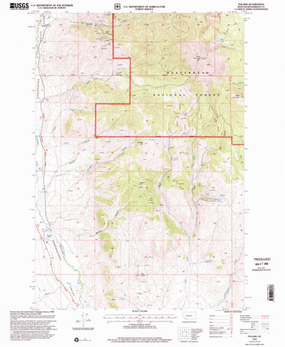 United States Geological Survey Polaris, MT (1997, 24000-Scale) digital map