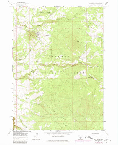 United States Geological Survey Pole Butte, OR (1966, 24000-Scale) digital map