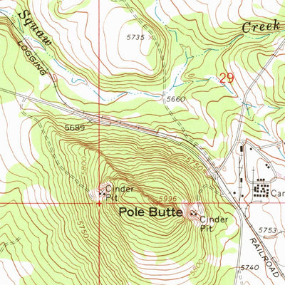United States Geological Survey Pole Butte, OR (1966, 24000-Scale) digital map