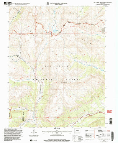 United States Geological Survey Pole Creek Mountain, CO (2001, 24000-Scale) digital map