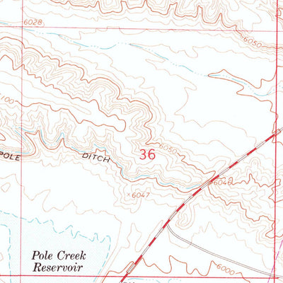 United States Geological Survey Pole Creek Ranch, WY (1963, 24000-Scale) digital map