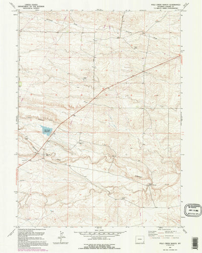 United States Geological Survey Pole Creek Ranch, WY (1991, 24000-Scale) digital map