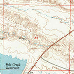 United States Geological Survey Pole Creek Ranch, WY (1991, 24000-Scale) digital map
