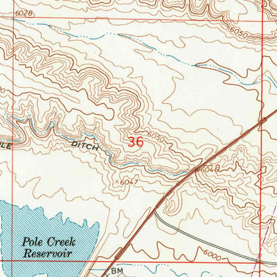 United States Geological Survey Pole Creek Ranch, WY (1991, 24000-Scale) digital map