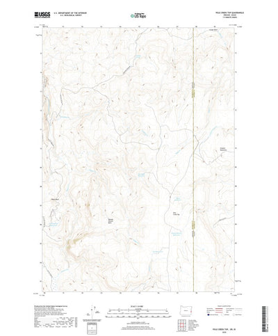 United States Geological Survey Pole Creek Top, OR (2020, 24000-Scale) digital map