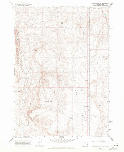 United States Geological Survey Pole Creek Top, OR-ID (1967, 24000-Scale) digital map