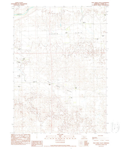 United States Geological Survey Pole Creek Valley, NE (1990, 24000-Scale) digital map