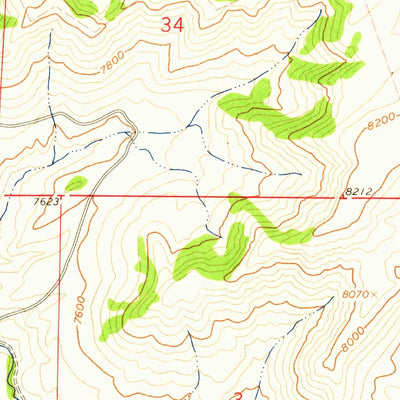 United States Geological Survey Pole Gulch, WY (1961, 24000-Scale) digital map