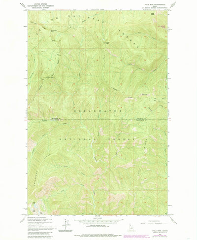 United States Geological Survey Pole Mountain, ID (1963, 24000-Scale) digital map