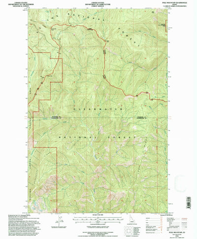 United States Geological Survey Pole Mountain, ID (1994, 24000-Scale) digital map