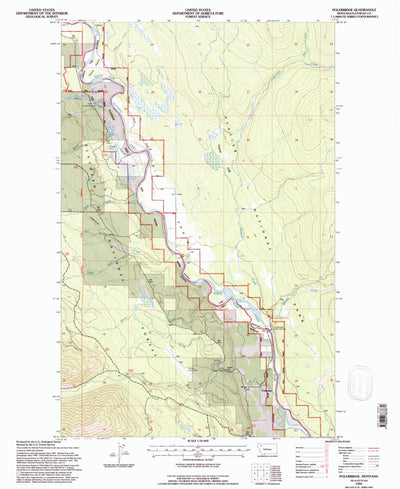 United States Geological Survey Polebridge, MT (1994, 24000-Scale) digital map