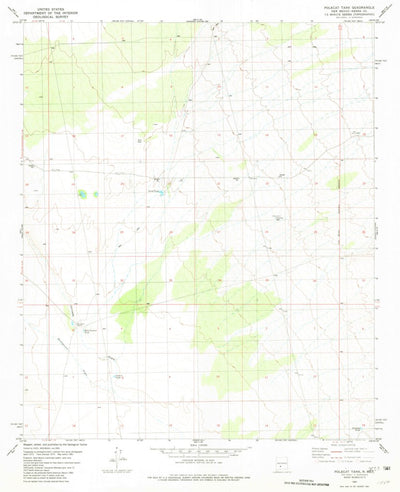 United States Geological Survey Polecat Tank, NM (1981, 24000-Scale) digital map