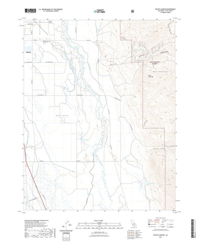 United States Geological Survey Poleta Canyon, CA (2021, 24000-Scale) digital map