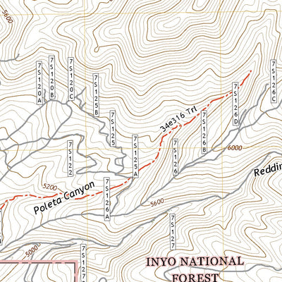 United States Geological Survey Poleta Canyon, CA (2021, 24000-Scale) digital map