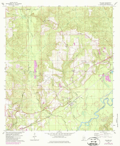 United States Geological Survey Pollard, AL (1960, 24000-Scale) digital map