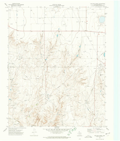 United States Geological Survey Pollard Creek, TX (1972, 24000-Scale) digital map