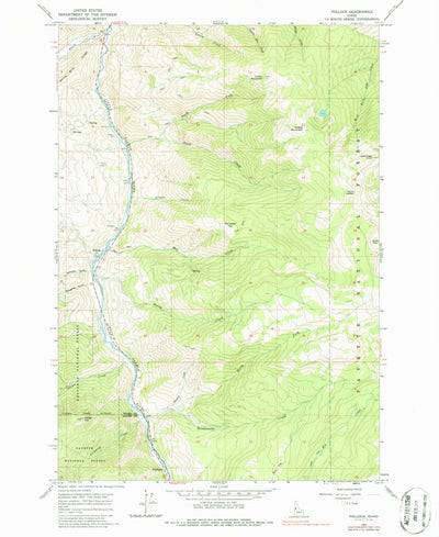 United States Geological Survey Pollock, ID (1964, 24000-Scale) digital map