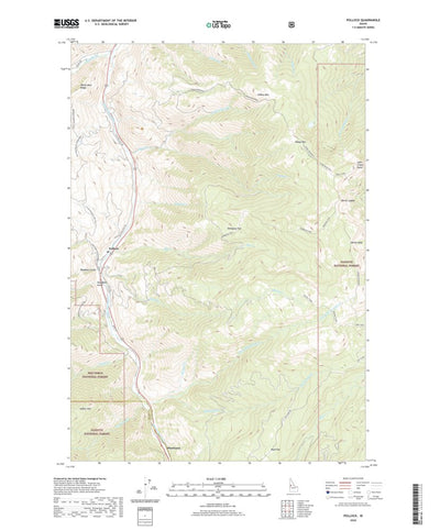 United States Geological Survey Pollock, ID (2020, 24000-Scale) digital map