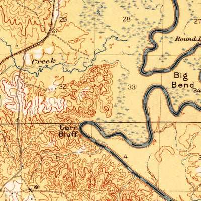United States Geological Survey Pollock, LA (1936, 62500-Scale) digital map
