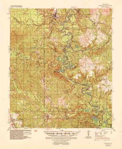 United States Geological Survey Pollock, LA (1941, 62500-Scale) digital map