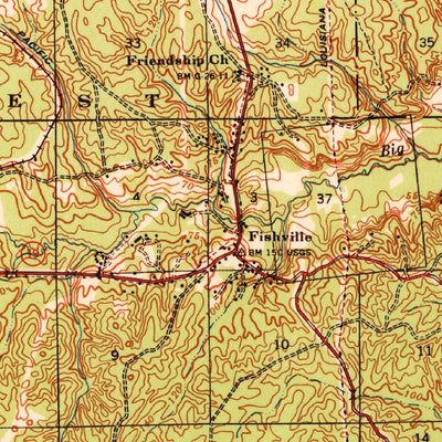 United States Geological Survey Pollock, LA (1941, 62500-Scale) digital map