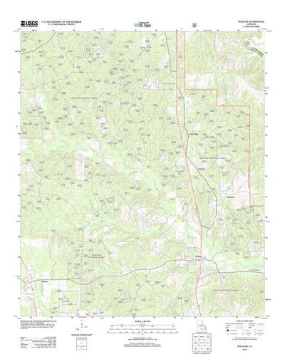 United States Geological Survey Pollock, LA (2012, 24000-Scale) digital map