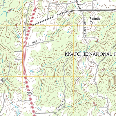 United States Geological Survey Pollock, LA (2012, 24000-Scale) digital map
