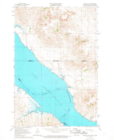 United States Geological Survey Pollock NW, SD-ND (1966, 24000-Scale) digital map