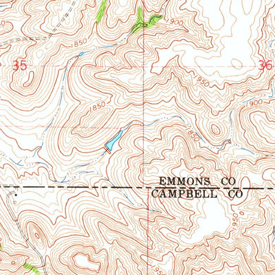 United States Geological Survey Pollock NW, SD-ND (1966, 24000-Scale) digital map