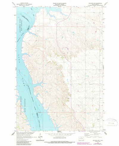 United States Geological Survey Pollock SE, SD (1965, 24000-Scale) digital map