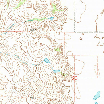 United States Geological Survey Pollock SE, SD (1965, 24000-Scale) digital map