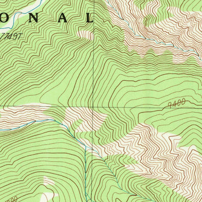 United States Geological Survey Pollux Peak, WY (1989, 24000-Scale) digital map